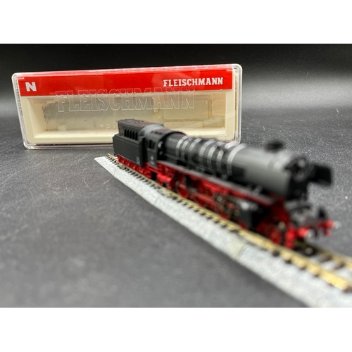 271 - N gauge, Fleischmann Piccolo UEF 01 1066 4-6-2 Steam locomotive with 10-wheel tender, Tested Runner,... 