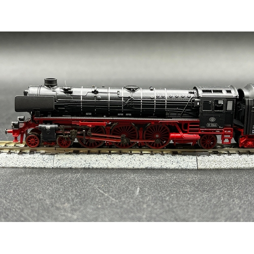 271 - N gauge, Fleischmann Piccolo UEF 01 1066 4-6-2 Steam locomotive with 10-wheel tender, Tested Runner,... 