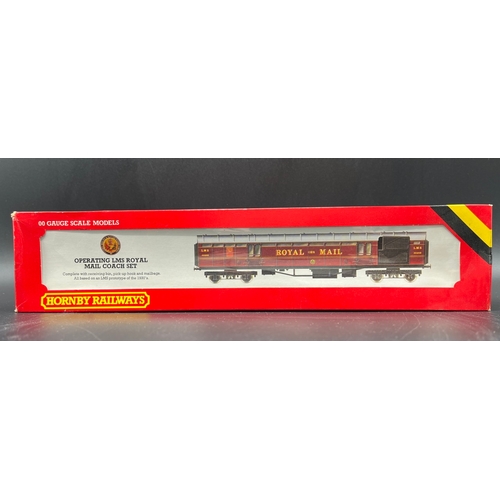 195 - Original 10 Hornby boxed and undisturbed from packaging R413 Operating LMS Mail Coach, R126 Car Tran... 