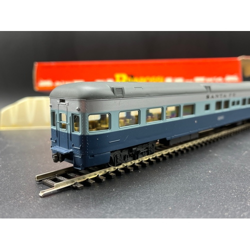 216 - Five Rivarossi HO gauge 'Sante Fe' Coaches/Cars, 2640 Baggage Car (1), 2634 Roomette Car (3) and 264... 