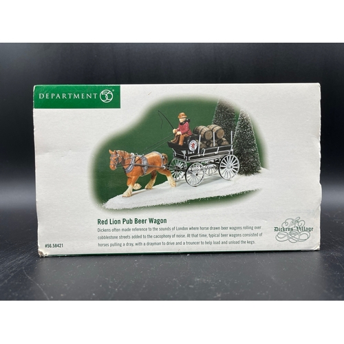 745 - Department 56 Red Lion Pub Beer Wagon, Dickens' Village series No.56.58421 - Good (1) 500g