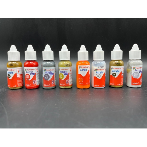 689 - 110+ Humbrol Acrylic Paint 14ml, various colours, Ex-shop stock - Very Good (110+) 2600g