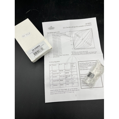 311 - Two Bachmann 36-556RA DCC Decoder with 6-pin RA connector (Analogue Compatible), Ex-shop Stock - Exc... 