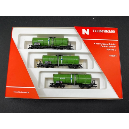 281 - Fleischmann 848004 3 Wagon set 'On Rail GmbH' N gauge, Kesselwagen-Set der 