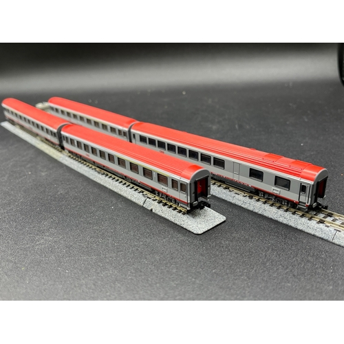 283 - Four Roco 'N' Gauge OBB Coaches/Cars believed to be Austrian Federal Railways, 1st, 1st/2nd (2) and ... 