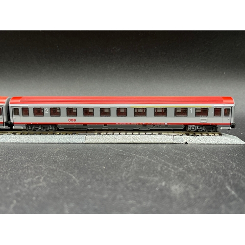 283 - Four Roco 'N' Gauge OBB Coaches/Cars believed to be Austrian Federal Railways, 1st, 1st/2nd (2) and ... 