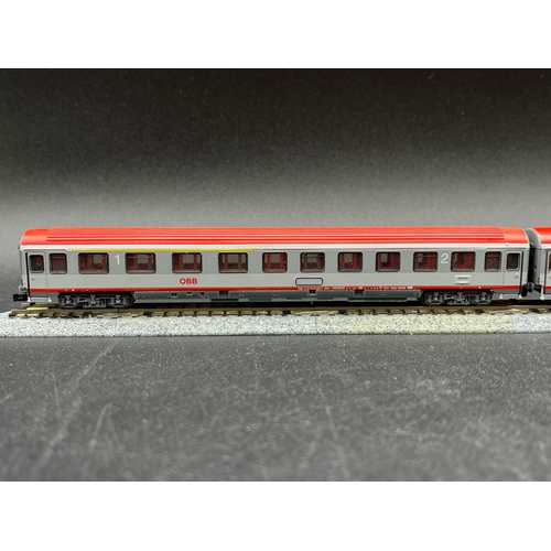 283 - Four Roco 'N' Gauge OBB Coaches/Cars believed to be Austrian Federal Railways, 1st, 1st/2nd (2) and ... 