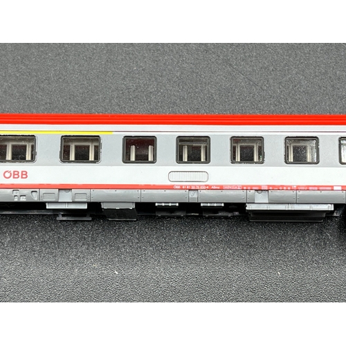 283 - Four Roco 'N' Gauge OBB Coaches/Cars believed to be Austrian Federal Railways, 1st, 1st/2nd (2) and ... 