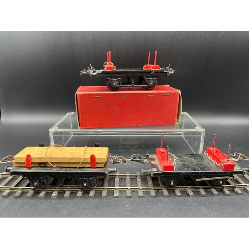 41 - 12 Hornby Meccano O Gauge Rolling-stock, includes LMS Green/White Hopper Wagon & Brake Van (G), No.1... 