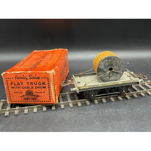 41 - 12 Hornby Meccano O Gauge Rolling-stock, includes LMS Green/White Hopper Wagon & Brake Van (G), No.1... 