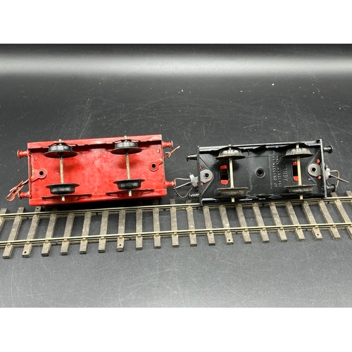 44 - 5 Hornby Meccano Gauge O UTLX 4739 Union Tank Car Co. Oil wagon, Shell Motor Spirit Tank wagon, Esso... 