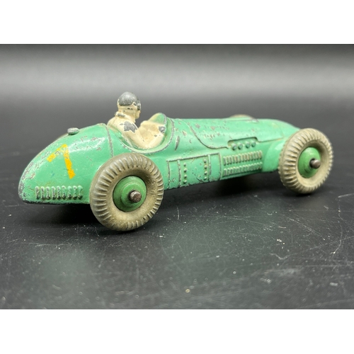 516 - Six Dinky Racing Cars, 23F Alfa-Romeo, 23G Cooper Bristol, 23H Ferrari, 23J HWM, 23K Talbot Lago, 23... 