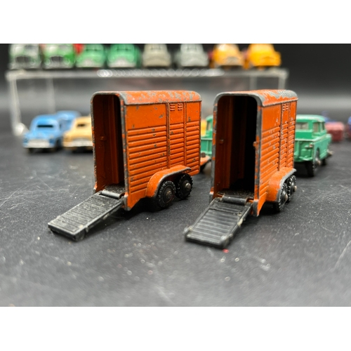 614 - 35 Dinky Dublo die-cast vehicles in original play-worn condition, just one taxi loose from chassis, ... 