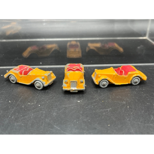 614 - 35 Dinky Dublo die-cast vehicles in original play-worn condition, just one taxi loose from chassis, ... 