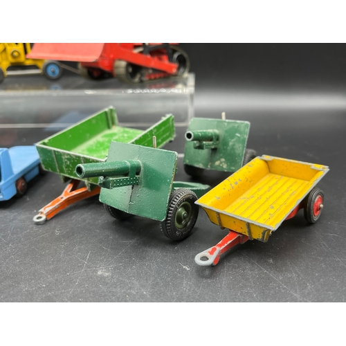 615 - 12 die-cast items mainly Dinky, includes SuperToys Barber-Greene Olding Elevator Loader with conveyo... 