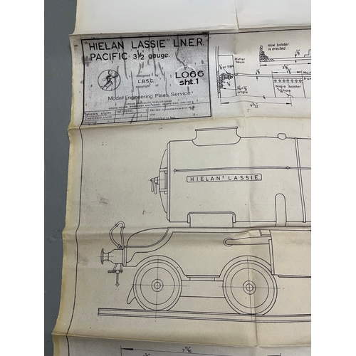 22 - A Model engineers started project, LBSC’s design “Hielan Lassie” 3.5” gauge 4-6-2 tender locomotive,... 