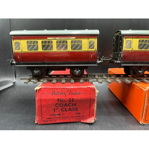 48 - Hornby Trains Rake of three No.51 Coaches marked 'The Bristolian', each boxed, Coach 1st Class, Coac... 