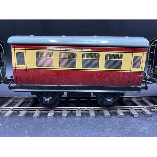 48 - Hornby Trains Rake of three No.51 Coaches marked 'The Bristolian', each boxed, Coach 1st Class, Coac... 