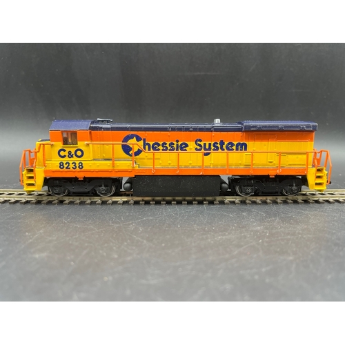 227 - Bachmann Plus B23-7 Diesel Chessie No.8238 item 31108, Tested Runner with Lights, also Mantua-Tyco C... 