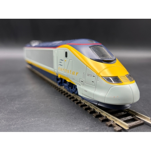 130 - Hornby R1071 Eurostar OO gauge Train Set, Tested Runner, Appears complete - Good, Box Fair (1) 2100g... 