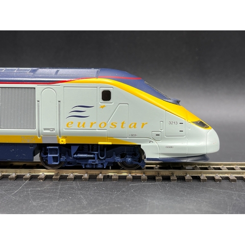 130 - Hornby R1071 Eurostar OO gauge Train Set, Tested Runner, Appears complete - Good, Box Fair (1) 2100g... 