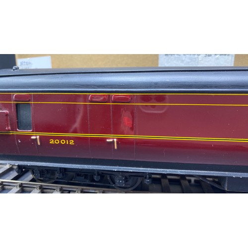 84 - O Gauge Exley L.M.S Corridor Brake Composite 3rd Class Coach  No. 20012 in L.M.S Maroon Livery, fine... 