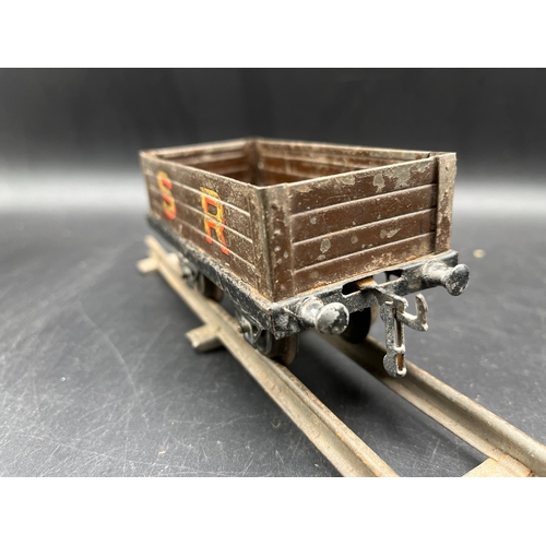 59 - 8 Hornby Meccano No.1 Open Wagons, includes 1927-30 NE and SR, plus others as shown of SR, NE, GW & ... 