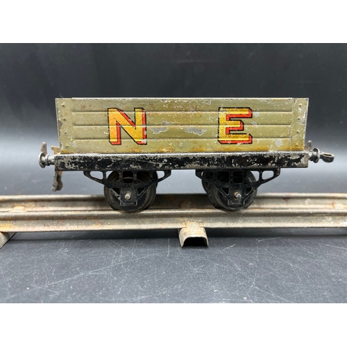 59 - 8 Hornby Meccano No.1 Open Wagons, includes 1927-30 NE and SR, plus others as shown of SR, NE, GW & ... 