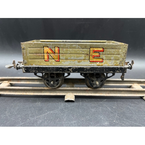 59 - 8 Hornby Meccano No.1 Open Wagons, includes 1927-30 NE and SR, plus others as shown of SR, NE, GW & ... 