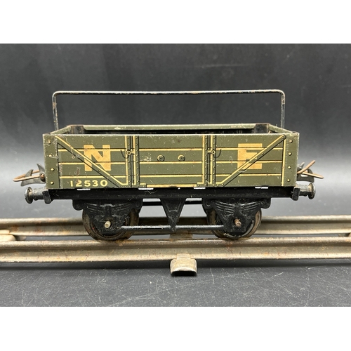 59 - 8 Hornby Meccano No.1 Open Wagons, includes 1927-30 NE and SR, plus others as shown of SR, NE, GW & ... 