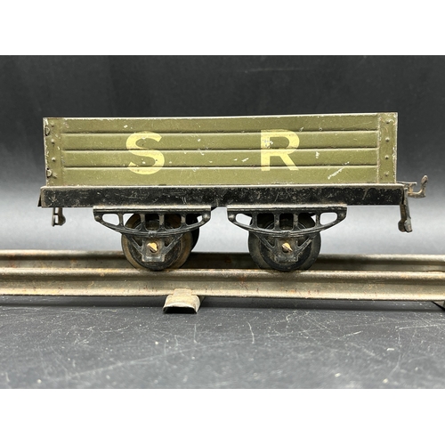 60 - 6 Hornby Meccano No.0 Open Wagons, includes 1929-30 SR and LMS, plus three further SR & LMS believed... 