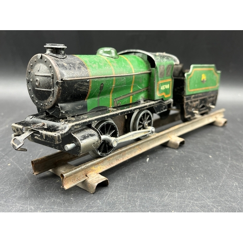 50 - Hornby Meccano 'O' gauge Type 30 Green #45746 Clockwork Loco and Tender - Fair (1) 400g