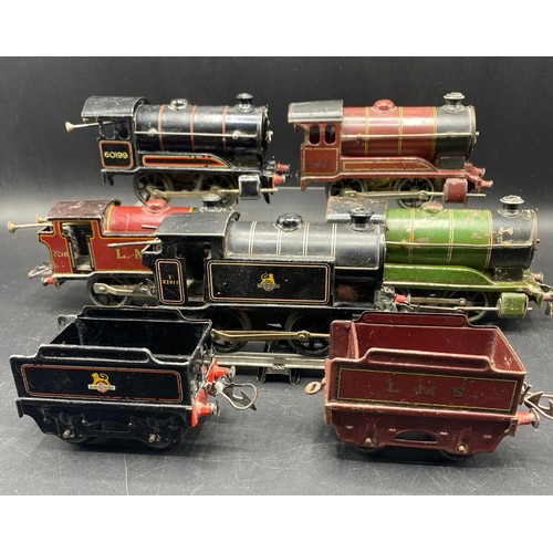 53 - Five Hornby Meccano 'O' Gauge 0-4-0 Clockwork locomotives, includes LMS 2270, Type 501 LMS 5630 with... 