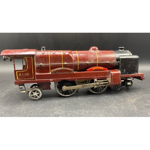 55 - A maroon 4-4-2 'Grenadier Guardsman' Gauge 0 Hornby LMS No.3 locomotive 6110 with 6-wheel tender, Cl... 