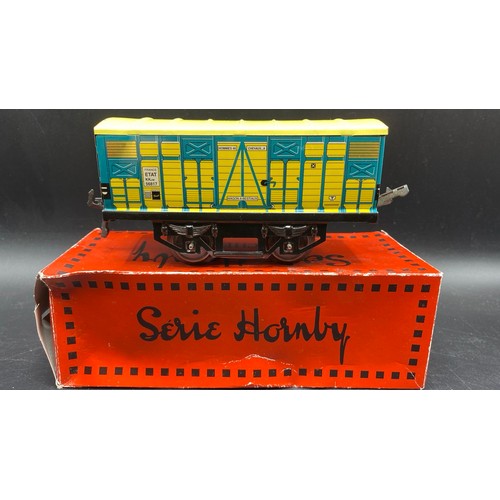 64 - A Loco & Seventeen French issue Hachette Reproductions 'Series Hornby' O gauge wagons and coaches, 8... 