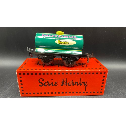 64 - A Loco & Seventeen French issue Hachette Reproductions 'Series Hornby' O gauge wagons and coaches, 8... 