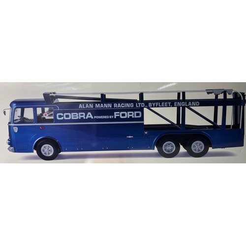 501 - Norev Bartoletti 306/2 Alan Mann Racing 1965 Blue metallic Transporter, 1:18 scale, ref # 187700, No... 