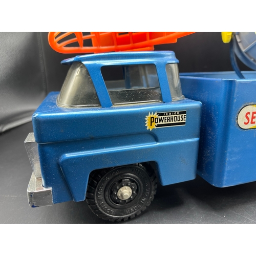 659 - Marx Junior Powerhouse Radar Search Light Truck #1074 with no play-ware, Pressed steel, odd spots of... 