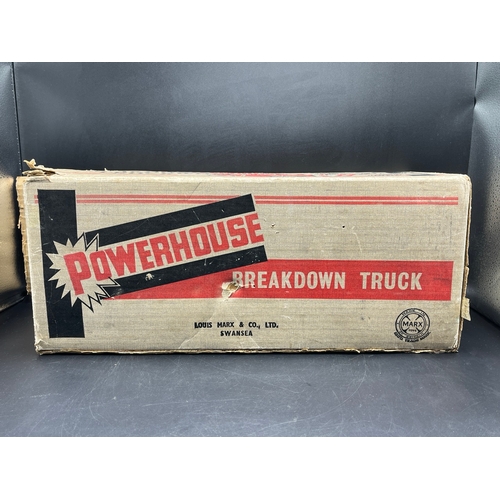 659 - Marx Junior Powerhouse Radar Search Light Truck #1074 with no play-ware, Pressed steel, odd spots of... 