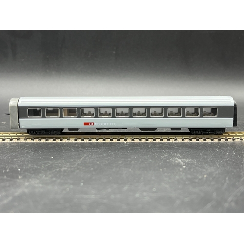 290 - N Scale Kato/Lemke K11401 SBB CFF FFS Eurocity 6-Car Set MISSING Motorised Car, therefore only five ... 