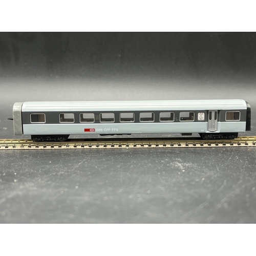 290 - N Scale Kato/Lemke K11401 SBB CFF FFS Eurocity 6-Car Set MISSING Motorised Car, therefore only five ... 