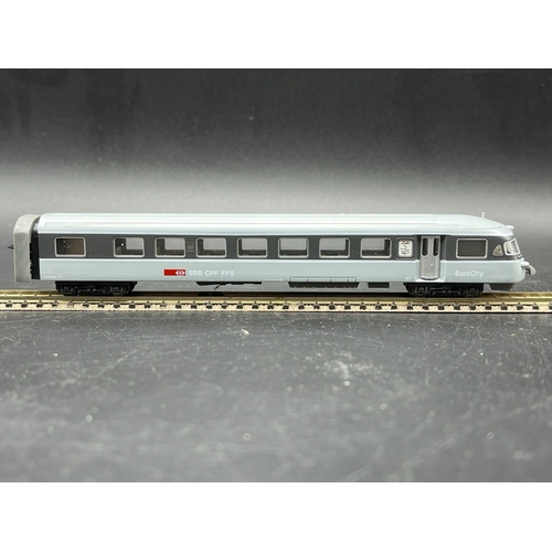 290 - N Scale Kato/Lemke K11401 SBB CFF FFS Eurocity 6-Car Set MISSING Motorised Car, therefore only five ... 