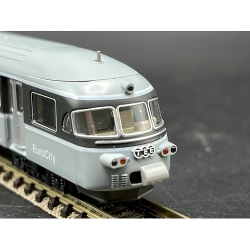 290 - N Scale Kato/Lemke K11401 SBB CFF FFS Eurocity 6-Car Set MISSING Motorised Car, therefore only five ... 