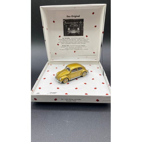 607A - Volkswagen Collection of 7 Boxed Die Cast Vehicles including a commemorative 1 millionth Beetle. (VG... 