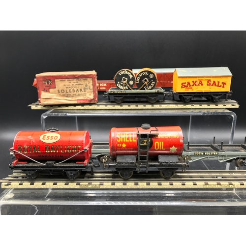 51 - Sixteen Hornby Dublo Wagons including classics Liverpool Cables, Royal Daylight, Saxa Salt, also die... 