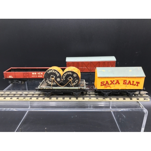 51 - Sixteen Hornby Dublo Wagons including classics Liverpool Cables, Royal Daylight, Saxa Salt, also die... 