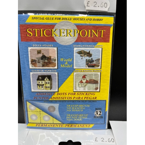 166 - 15 Stickerpoint Sealed Packs (32 dots) and two Monet Paintings for Dolls House, Ex-shop Stock - Very... 