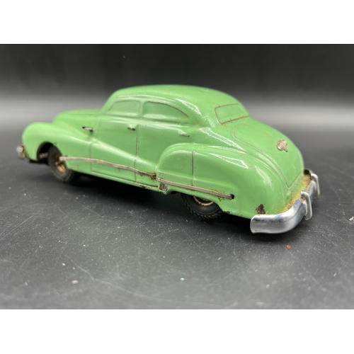 192 - A Gama Patent Schuco Licence 100 D.R.P.a tinplate clockwork car in pale Green, no key - Fair (1) 200... 