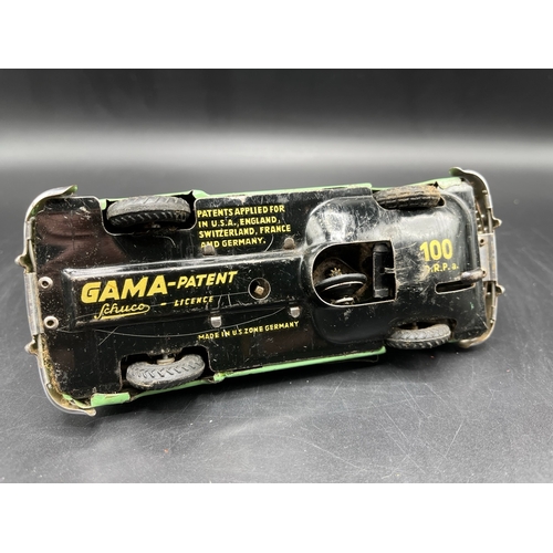 192 - A Gama Patent Schuco Licence 100 D.R.P.a tinplate clockwork car in pale Green, no key - Fair (1) 200... 