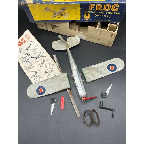 193 - A Frog Models boxed Mk5 single seater fighter aircraft, all housed in the original all-card picture ... 